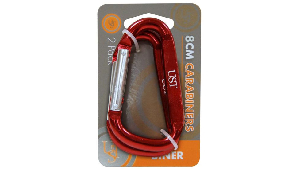 UST Carabiner 2-pk, Assorted, 8cm 20-02113-PDQ12