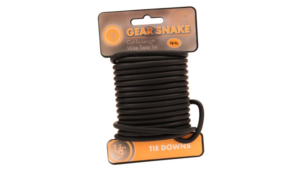 UST Gear Snake Plastic Coated Cord Tie Down,Black 20-90887-01