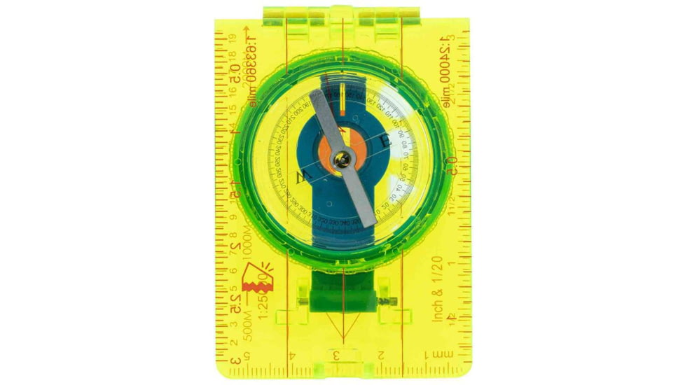 UST Hi Vis Lensatic Map Compass, Neon, 1146782