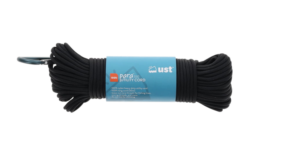 UST Paracord 550 Utility 100 ft, Black, 1146777