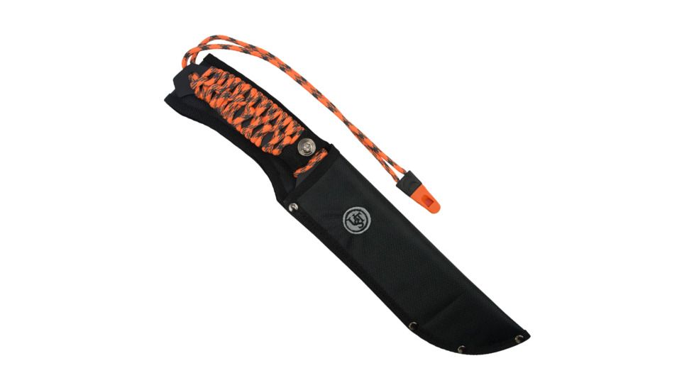 UST ParaChete 9.0 PRO Machete w/ParaTinder Utility Cord, Fire Starter, Whistle, Orange 20-12241