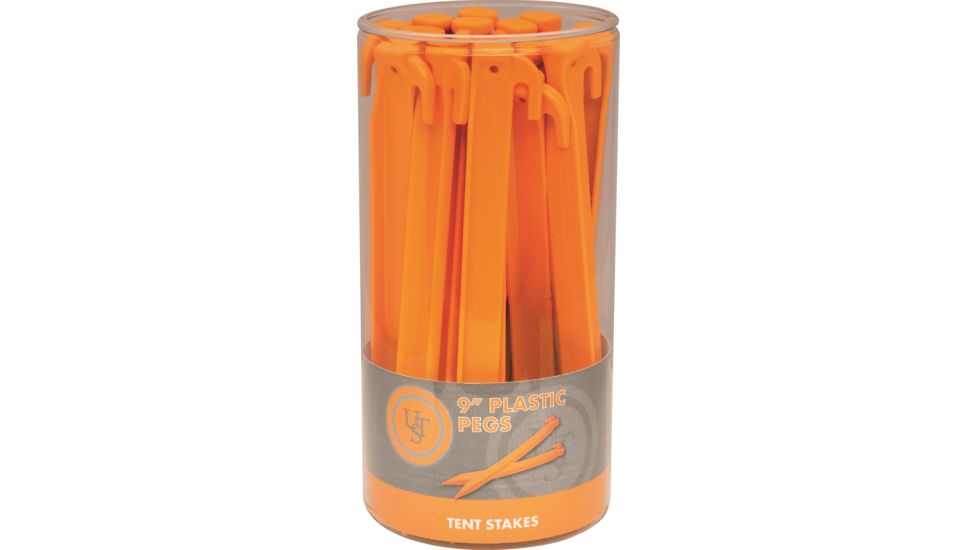 UST Plastic Peg 9in, Sellinder 30-ct, Orange 20-02092SD