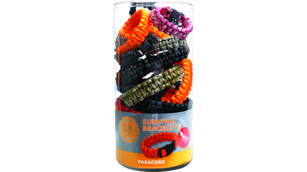 UST Survival Bracelet 8in, Sellinder, Assorted 20-295B8-24SD