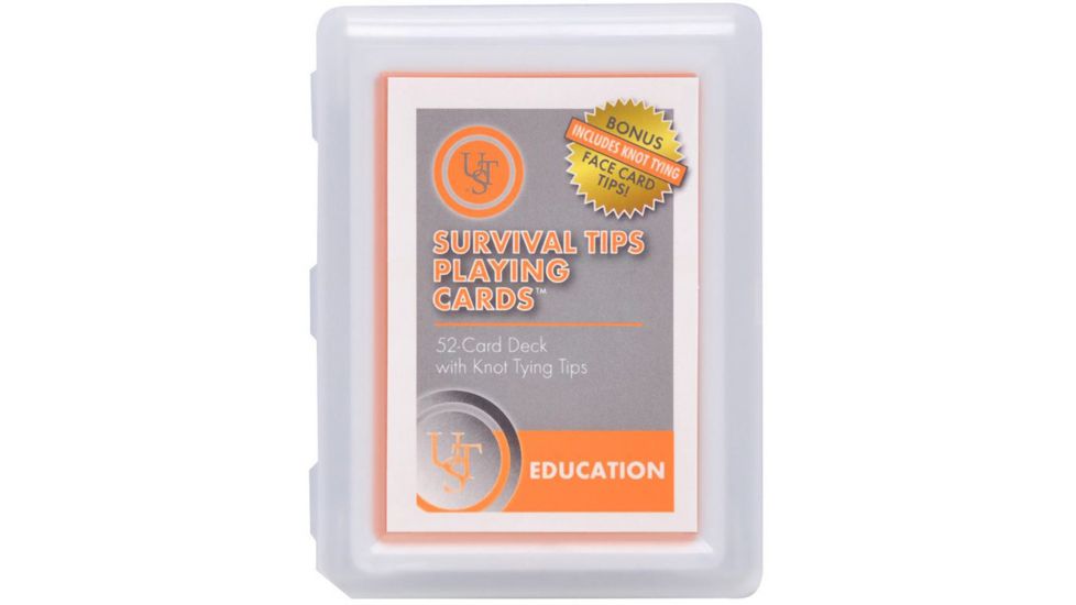UST Survival Tips Playing Cards with Knot Tips, White 20-02700-08