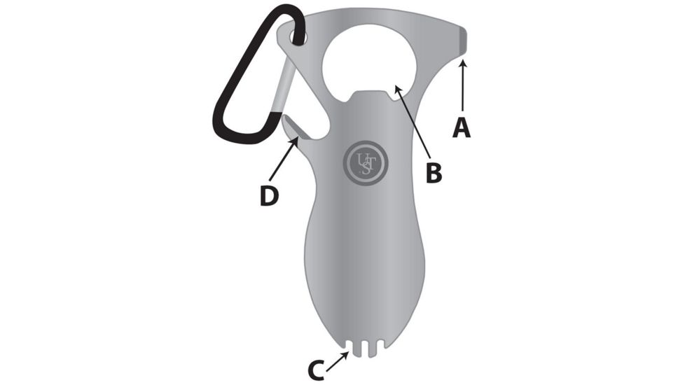 UST Tool A Long, Spork, Silver 20-12090