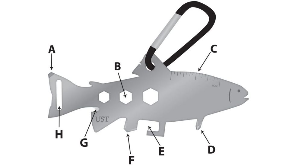 UST Tool A Long, Trout, Silver 20-12096