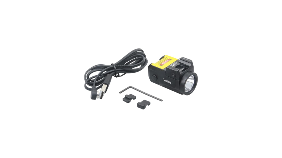 Vaide Scrapper Subcompact LED Pistol Flashlight, White, 500 Lumens, Black, VAPL-01
