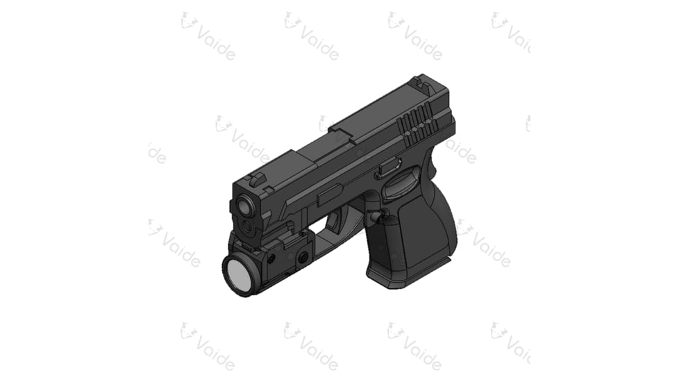 Vaide Scrapper Subcompact LED Pistol Flashlight, White, 500 Lumens, Chorme, VAPL-02