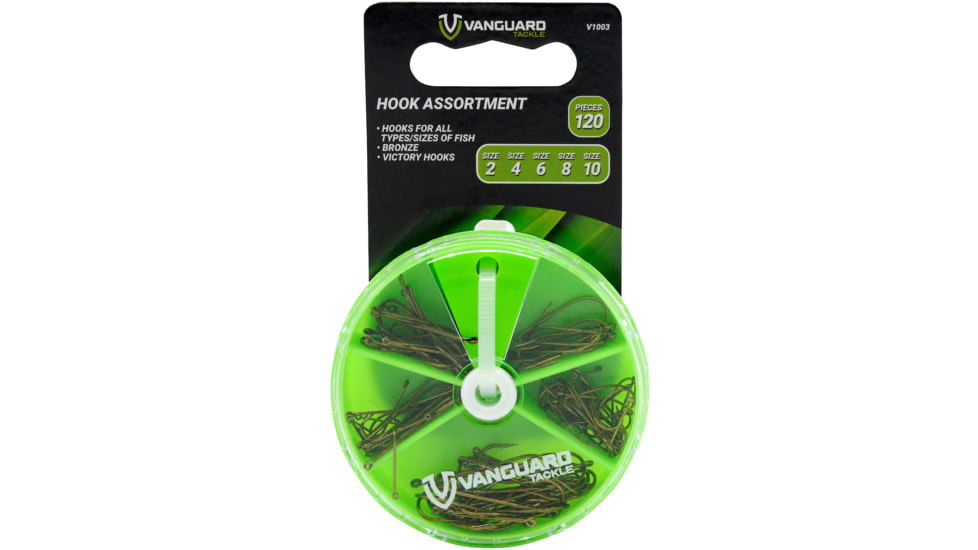 Vanguard Fishing Hook Assortment, 120 Pieces, V1003