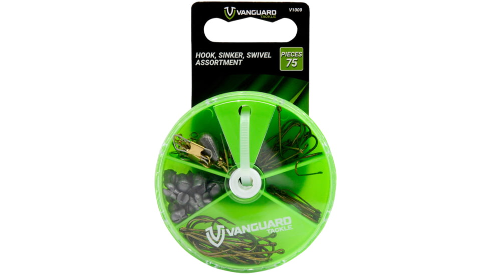 Vanguard Hook, Sinker, Swivel Assortment, 75 Pieces, V1000