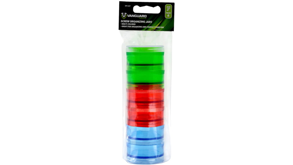 Vanguard Screw Stack Jar Assortment, 2in, 6-Pack, VP2-AST