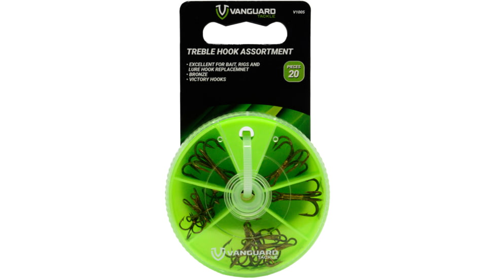 Vanguard Treble Fishing Hook Assortment, 20 Pieces, V1005