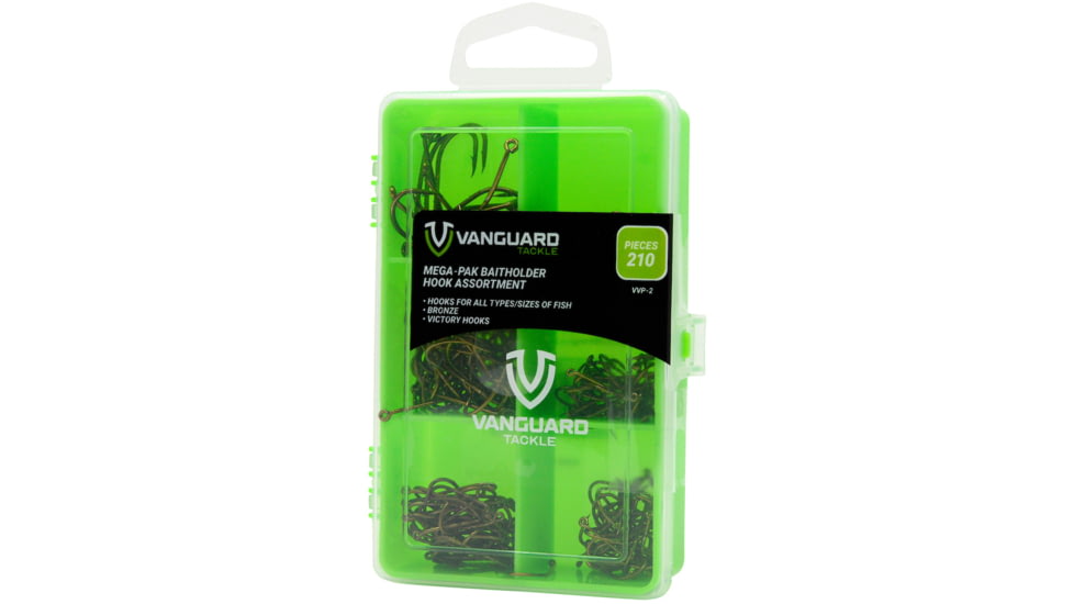 Vanguard Value Pak Bait Fishing Hook, 210 Pieces, VVP-2