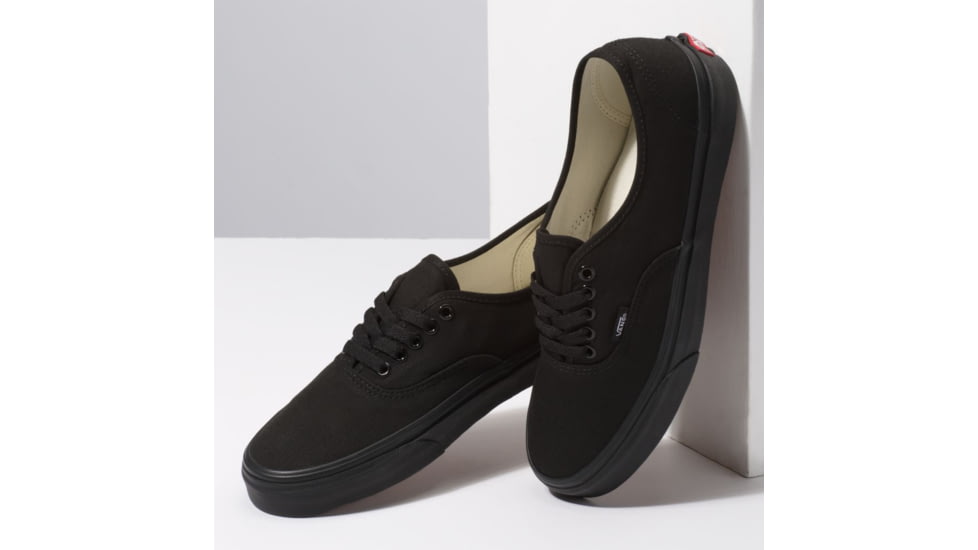 Vans Authentic Casual Shoes, 6 US M/7.5 US W, Black/Black, VN000EE3BKA-BLACK-6