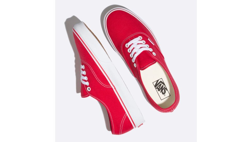 Vans Authentic Casual Shoes, 5 US M/6.5 US W, Red, VN000EE3RED-5 US/6.5 US