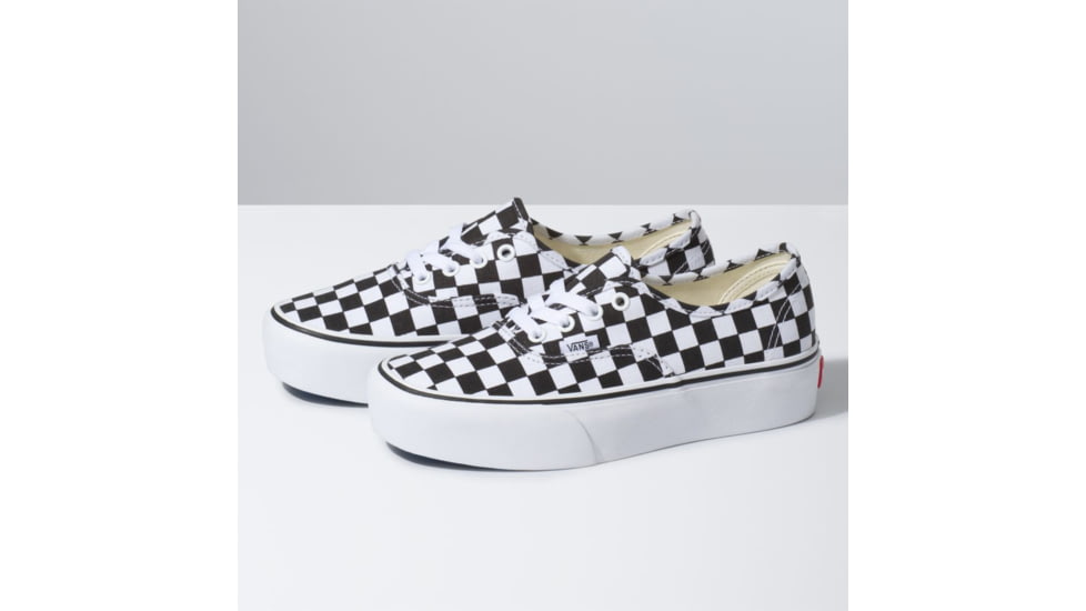 Vans Authentic Platform 2 Shoes, Checkerboard/True White, 8, VN0A3AV8QXH-QXH-8