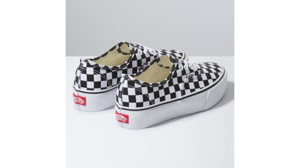 Vans Authentic Platform 2 Shoes, Checkerboard/True White, 8, VN0A3AV8QXH-QXH-8