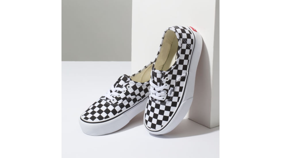 Vans Authentic Platform 2 Shoes, Checkerboard/True White, 8, VN0A3AV8QXH-QXH-8