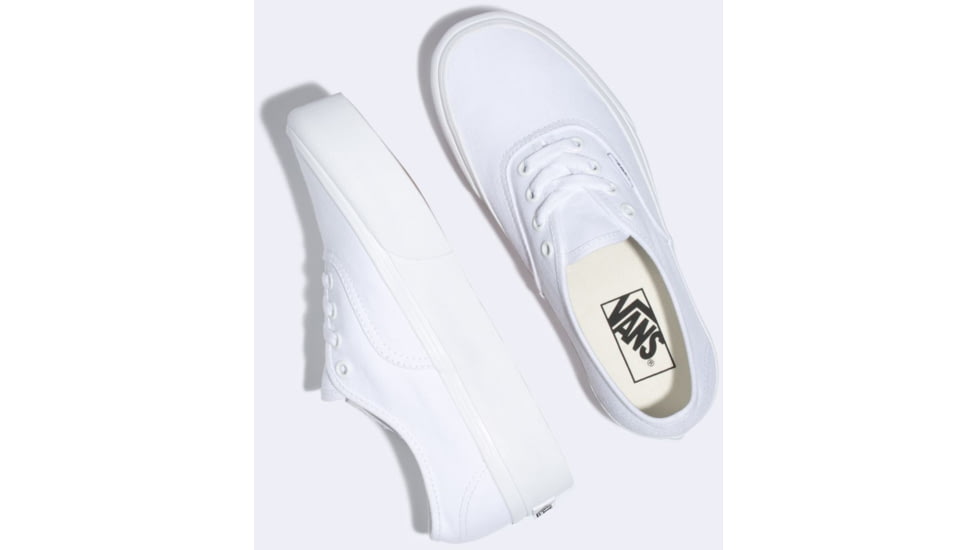 Vans Authentic Platform 2 Shoes, True White, 5.5, VN0A3AV8W00-W00-5.5