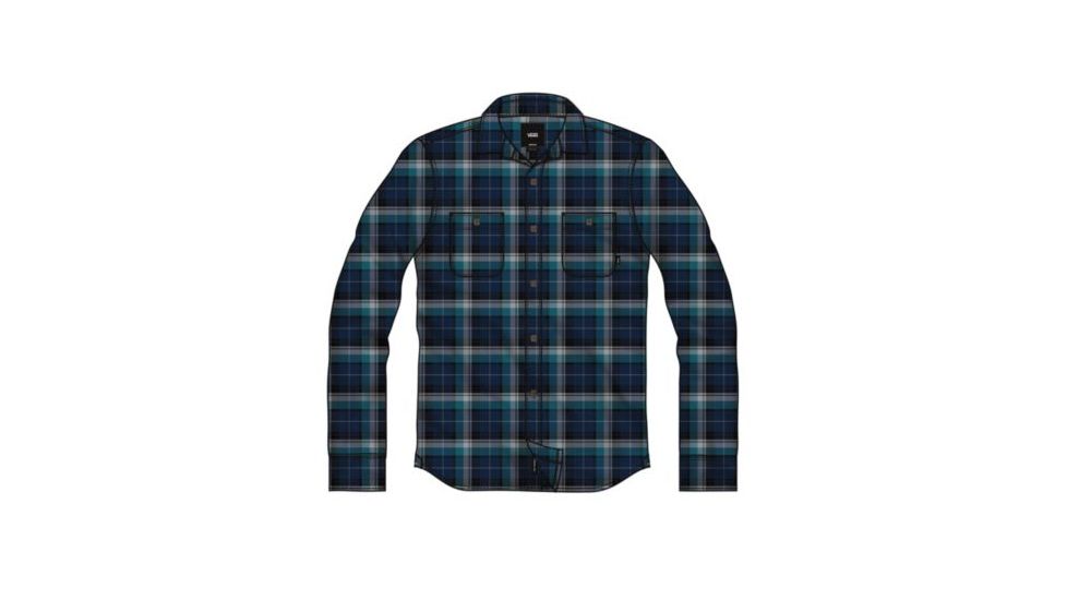 Vans Banfield III Flannel - Mens, Dress Blues-Corsair, Small, VN0A3HL8RQK-Small