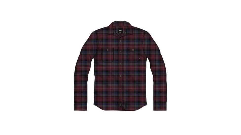 Vans Banfield III Flannel - Mens, Port Royale-Asphalt, Small, VN0A3HL8QGM-Small