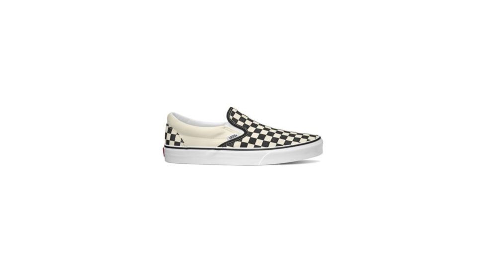 Vans Classic Checkerboard Slip-On Shoes, 9 US M/10.5 US W, Black &amp; White Checkerboard/White, VN000EYEBWW-9-US-10-5-US