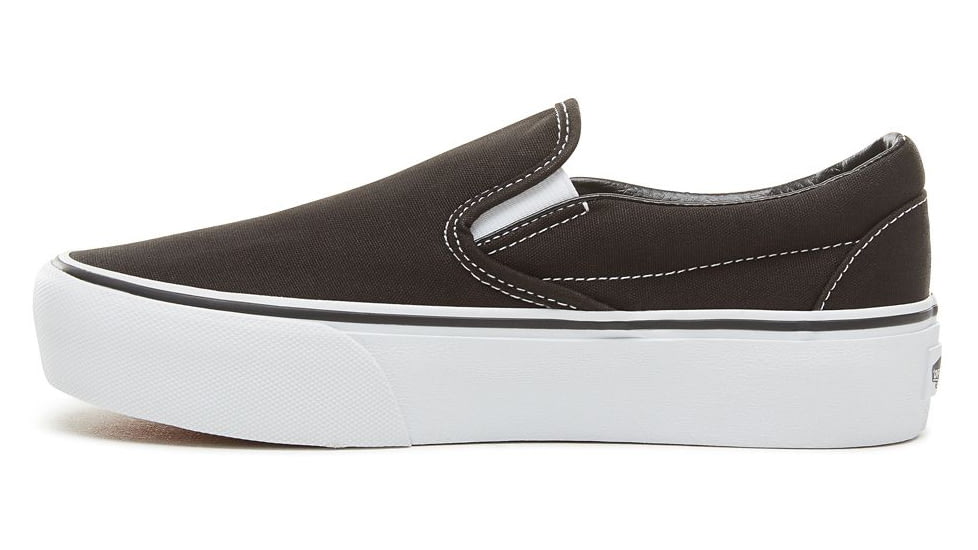Vans Classic Slip-On Platform, Black, 4.5, VN00018EBLK-BLK-4.5
