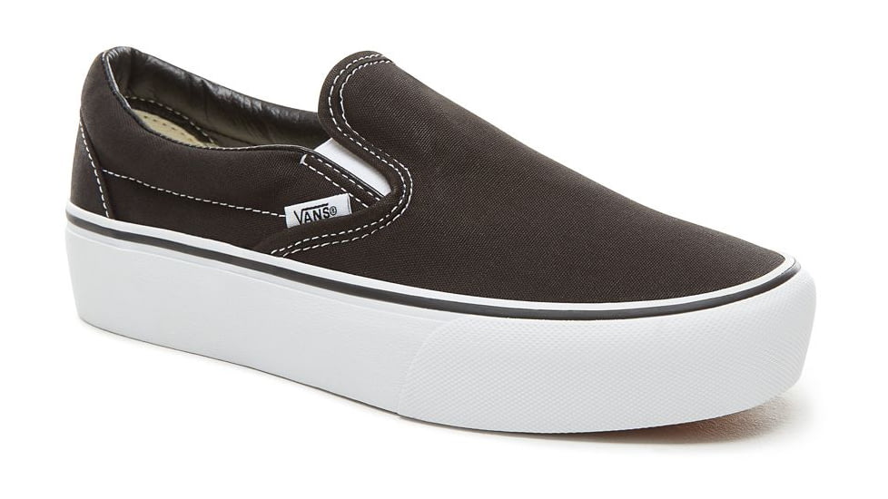 Vans Classic Slip-On Platform, Black, 4.5, VN00018EBLK-BLK-4.5