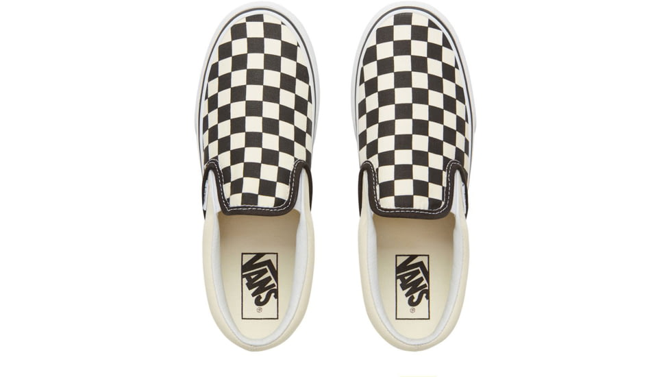 Vans Classic Slip-On Platform, Black and White Checkerboard, 5, VN00018EBWW-BWW-5