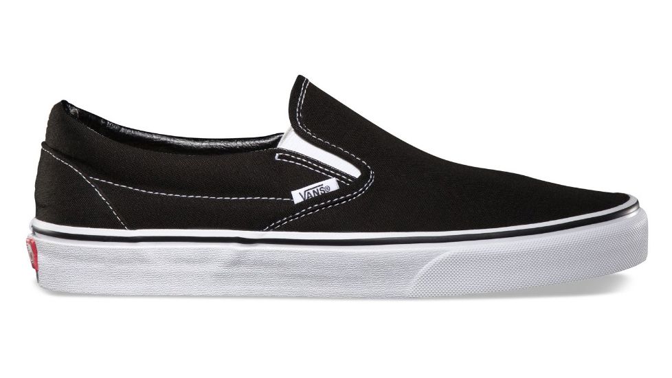 Vans Classic Slip-On Shoes, 5 US M/6.5 US W, Black, VN000EYEBLK-5 US/6.5 US