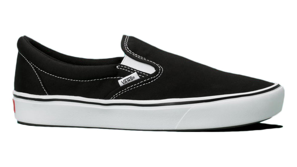Vans Comfycush Slip-On, Black/True White, 8.5, Medium, VN0A3WMDVNE-8.5