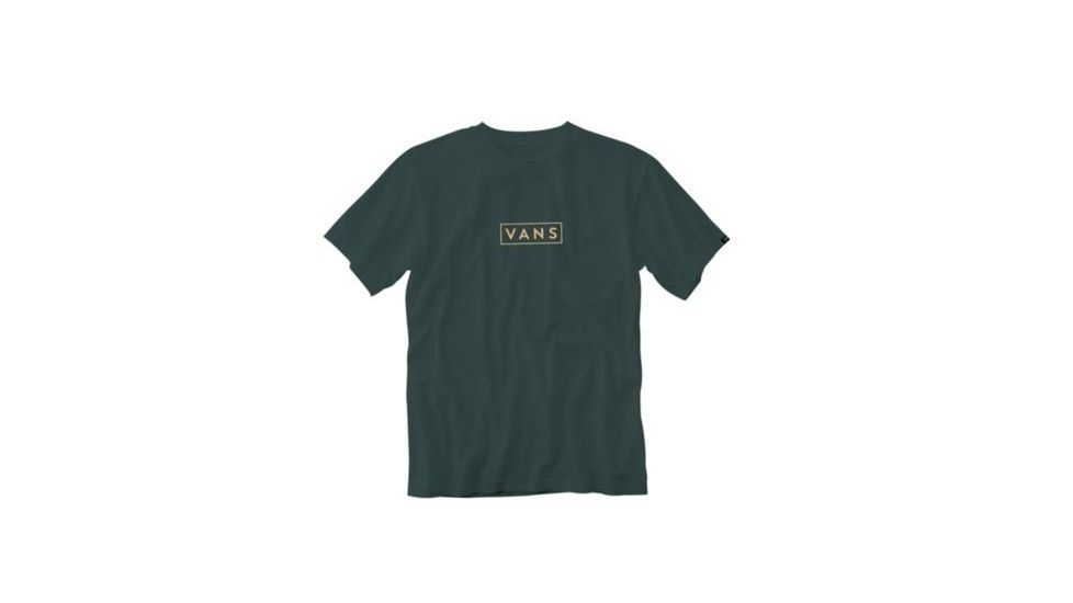 Vans Easy Box SS Logo Tee - Mens, Darkest Spruce, Medium, VN0A3HREYDX-Medium