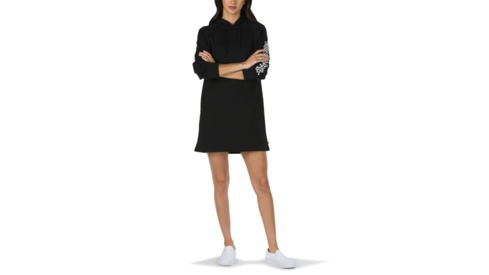 Vans Funday Hoodie Dress - Womens, Black, Medium, VN0A3T7RBLK-Medium