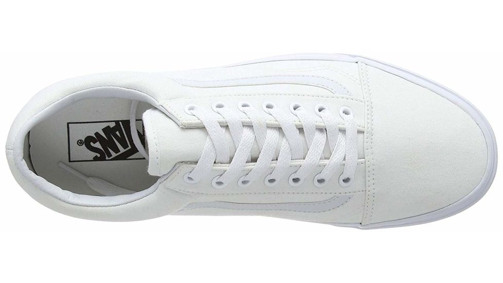 Vans Old Skool Shoes, 6 US M/7.5 US W, True White, VN000D3HW00-WHITE-6