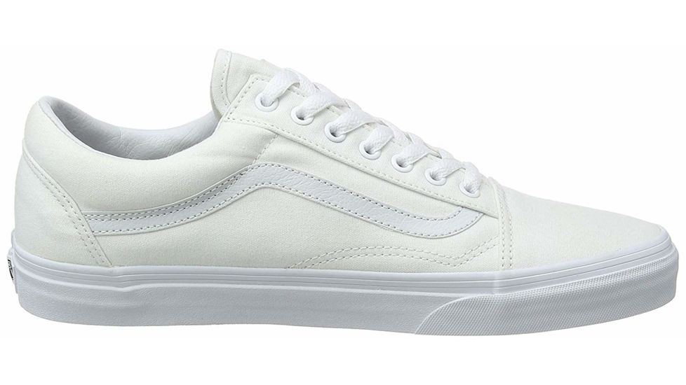 Vans Old Skool Shoes, 6 US M/7.5 US W, True White, VN000D3HW00-WHITE-6