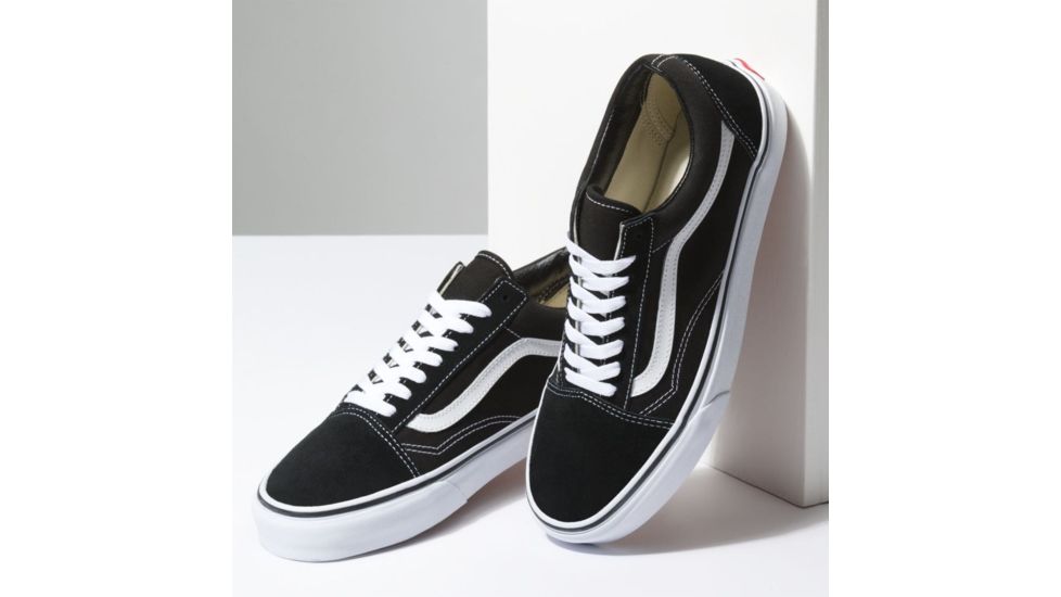 Vans Old Skool Shoes, 5 US M/6.5 US W, Black/White, VN000D3HY28-5