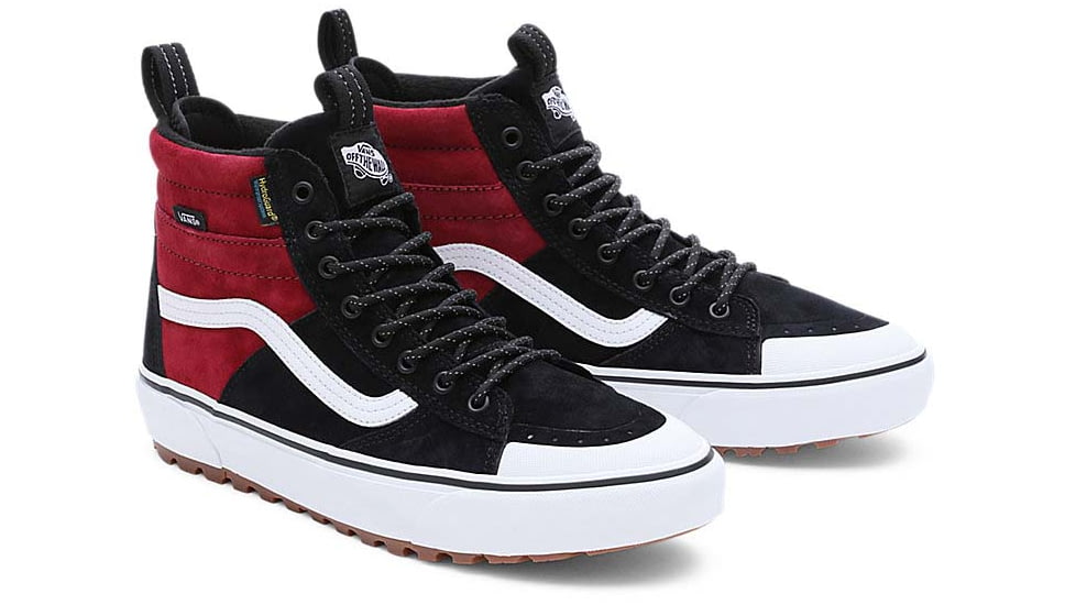 Vans SK-8HI MTE-2 Shoes, Black/Red, 12M/13.5W, VN0007NK458112000M