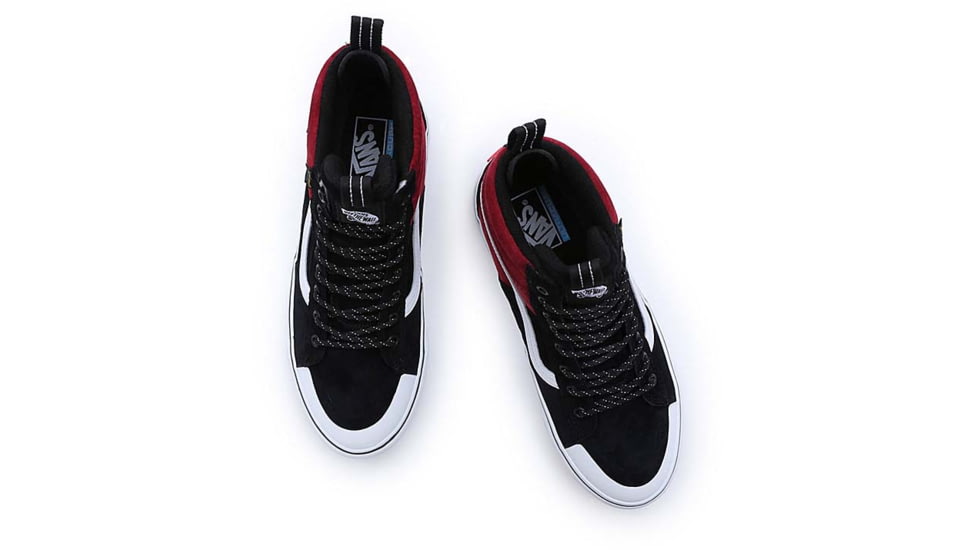 Vans SK-8HI MTE-2 Shoes, Black/Red, 12M/13.5W, VN0007NK458112000M