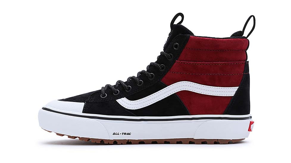 Vans SK-8HI MTE-2 Shoes, Black/Red, 12M/13.5W, VN0007NK458112000M