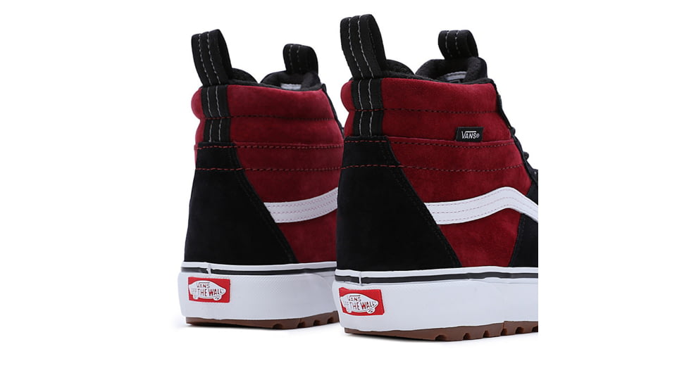 Vans SK-8HI MTE-2 Shoes, Black/Red, 12M/13.5W, VN0007NK458112000M