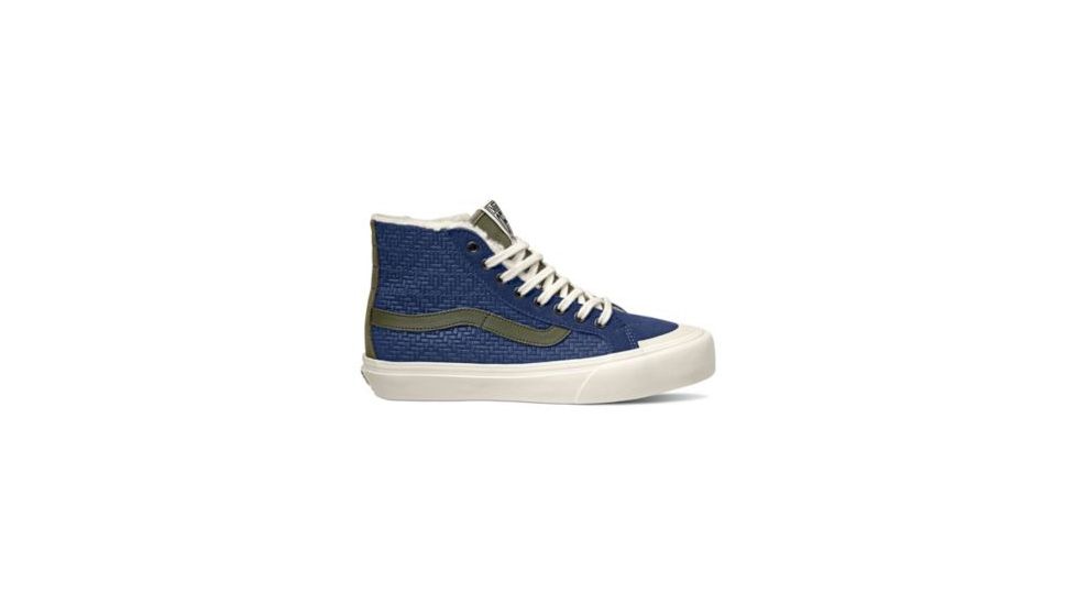 Vans Sk8-Hi 138 Decon SF Winter Shoes, Basket Weave/Medieval Blue/Dusty Olive, Mens 5 US, Womens 6.5 US, VN0A3MV1UPX-5-US-6-5-US