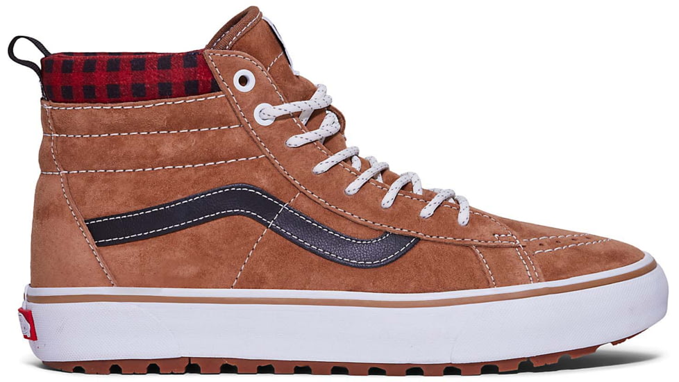Vans Sk8-Hi MTE-1 Shoes, Plaid Brown/Black, 9, VN0A5HZYY491-M-9