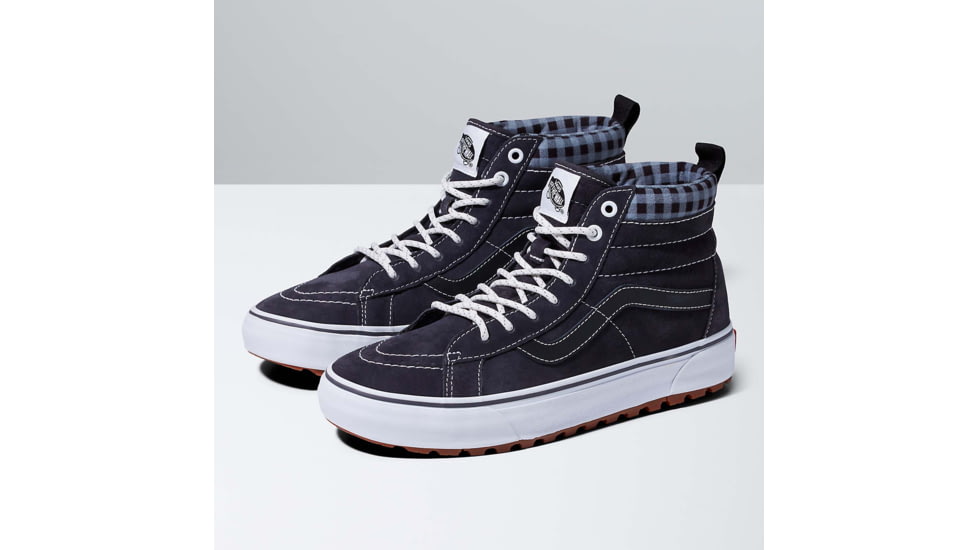 Vans Sk8-Hi MTE-1 Shoes, Plaid Grey/White, 10.5, VN0A5HZYGYW1-M-10.5