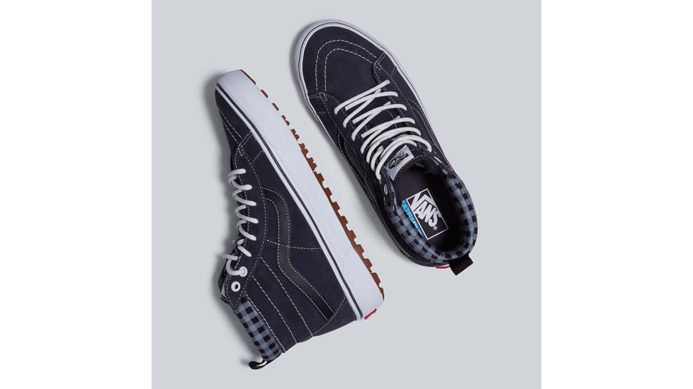 Vans Sk8-Hi MTE-1 Shoes, Plaid Grey/White, 10.5, VN0A5HZYGYW1-M-10.5