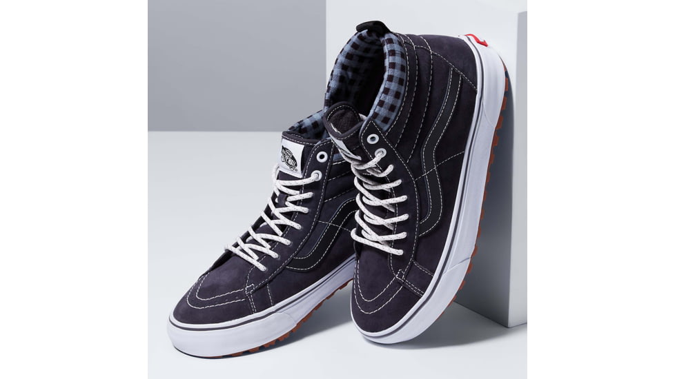 Vans Sk8-Hi MTE-1 Shoes, Plaid Grey/White, 10.5, VN0A5HZYGYW1-M-10.5