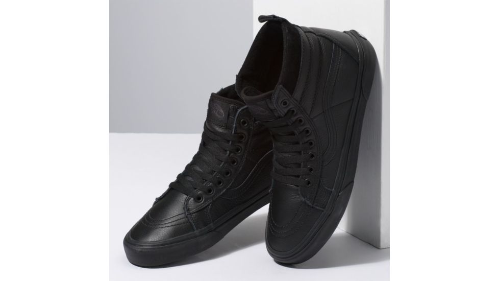 Vans SK8-HI MTE Casual Boot, 8 US M/9.5 US W, Leather/Black, VN0A4BV7XKN-BLACK-8
