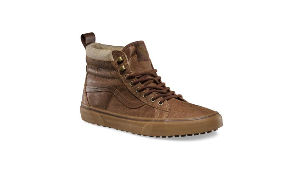 Vans SK8-Hi MTE Winter Shoes, Leather/Brown/Herringbone , Mens 11.5 US, Womens 13 US, A33TXRJ2-11-5-US-13-US