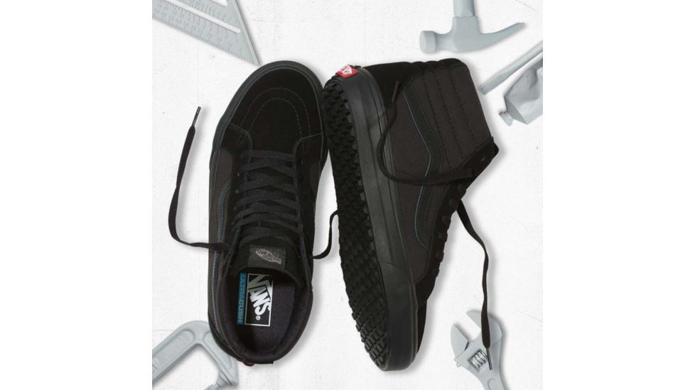 Vans Sk8-Hi Reissue Uc Shoes, Black/Black/Black, 12, VN0A3MV5V7W-BB-12