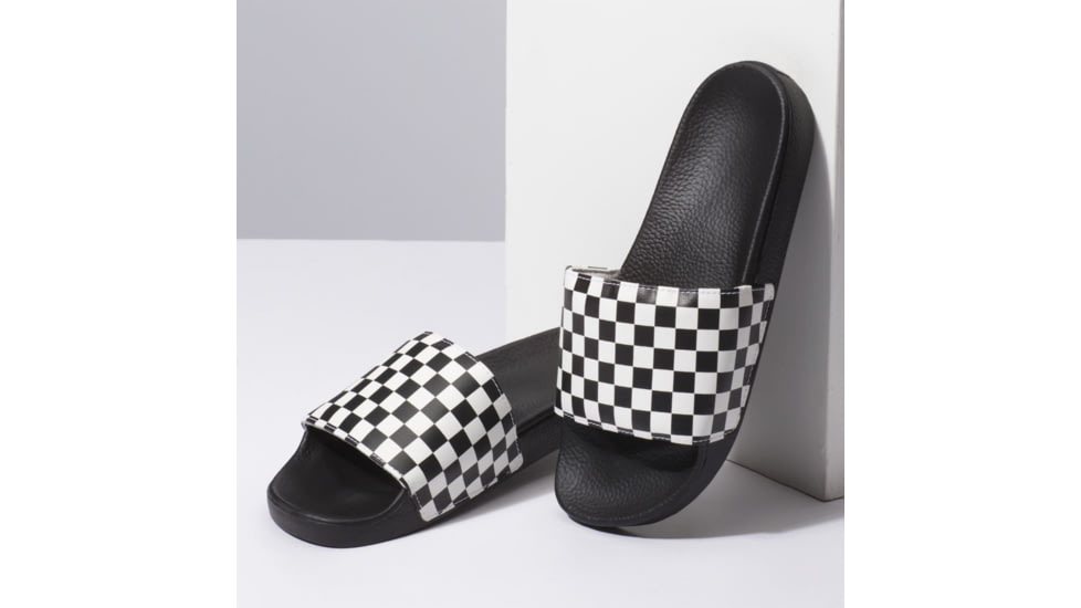 Vans Slide-On - Mens, Checkerboard White, 9, VN0004KIIP9-IP9-9