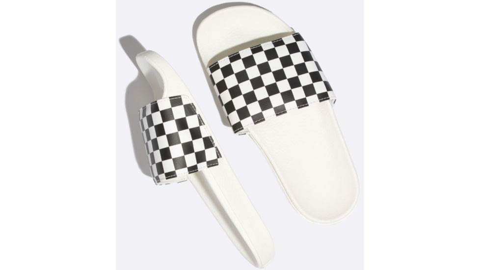 Vans Slide-On - Womens, Checkerboard White/Black, 12, VN0004LG27K-27K-5